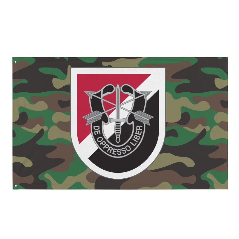 6th Special Forces Group (6th SFG) Woodland Camo Flag