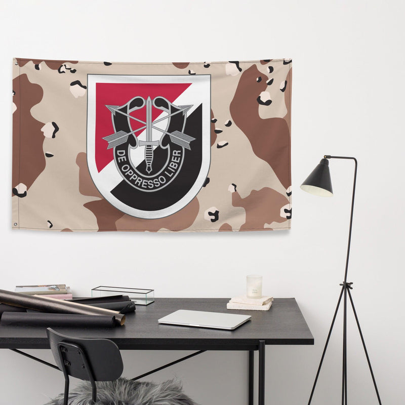 6th SFG (A) Chocolate Chip Camo Flag