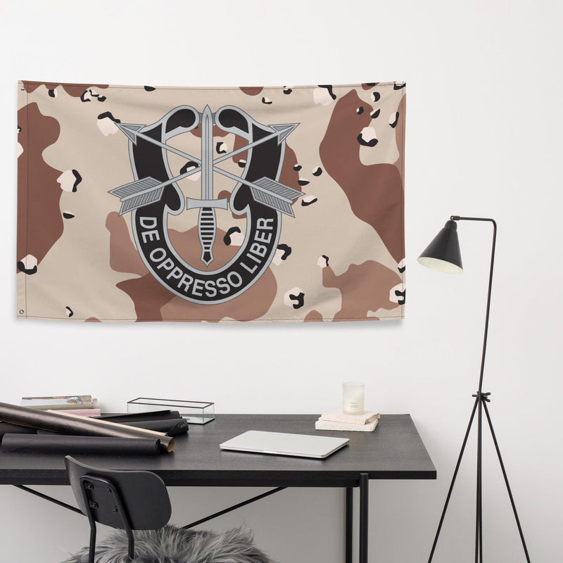 De Oppresso Liber Chocolate Chip Camo Flag