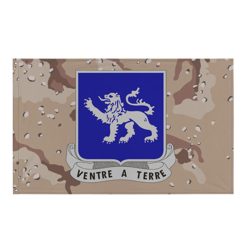 U.S. Army 68th Armor Regiment Chocolate-Chip Camo Flag