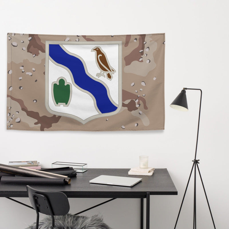 U.S. Army 145th Armor Regiment Chocolate-Chip Camo Flag