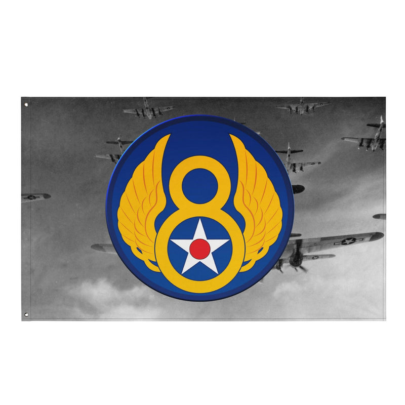 Eighth Air Force B-17's in Formation WW2 AAF Flag