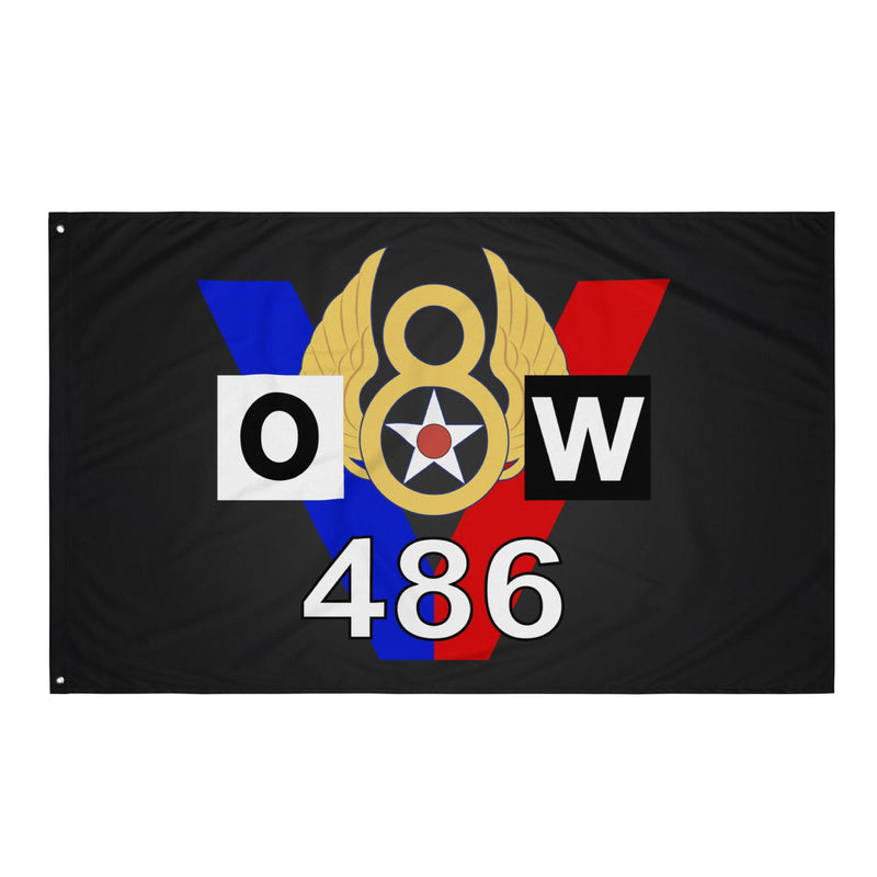 486th Bomb Group WW2 Black Indoor Flag