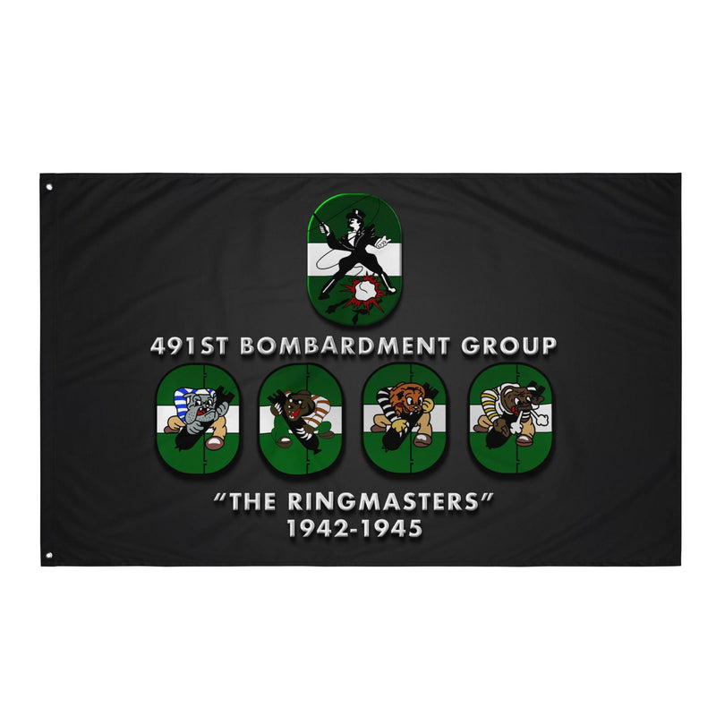 491st Bomb Group "Ringmasters" Legacy Black Flag