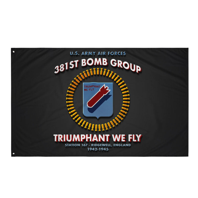 381st Bomb Group WW2 Legacy Black Flag