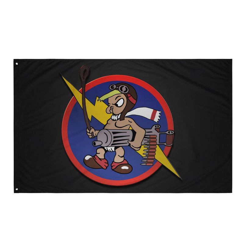 487th Fighter Squadron WW2 Black Flag
