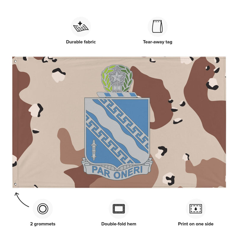 U.S. Army 144th Infantry Regiment Chocolate-Chip Camo Flag
