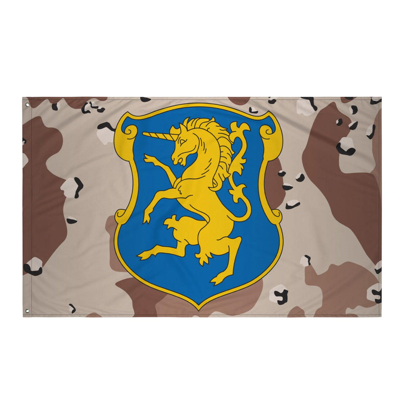 6th Cavalry Regiment Chocolate-Chip Camo Flag