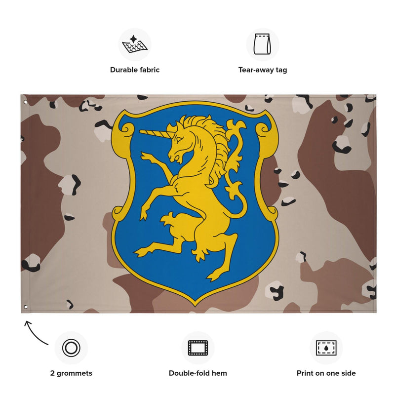 6th Cavalry Regiment Chocolate-Chip Camo Flag