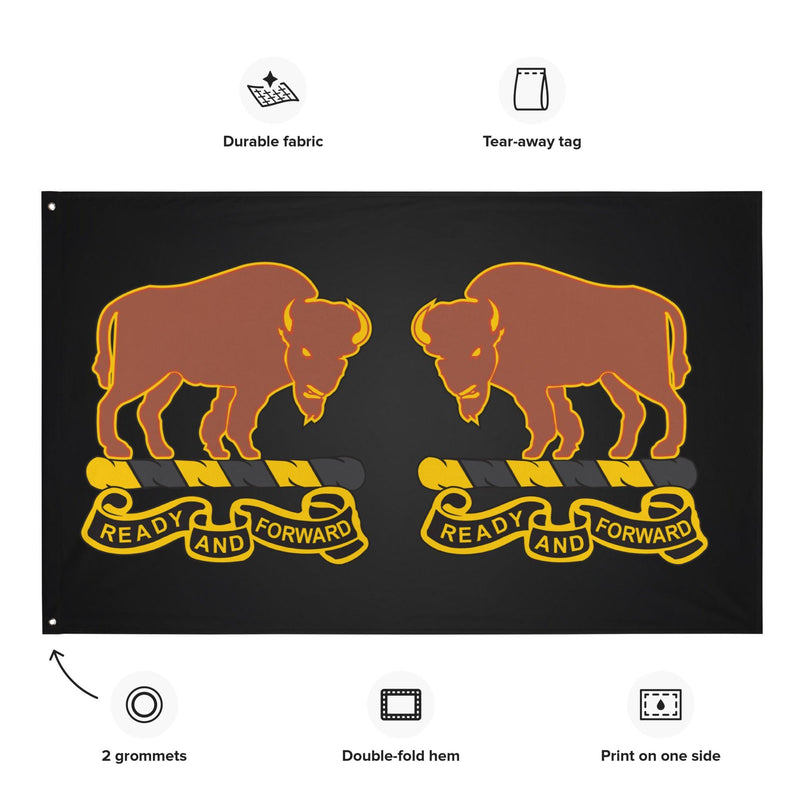 U.S. Army 10th Cavalry Regiment Black Wall Flag