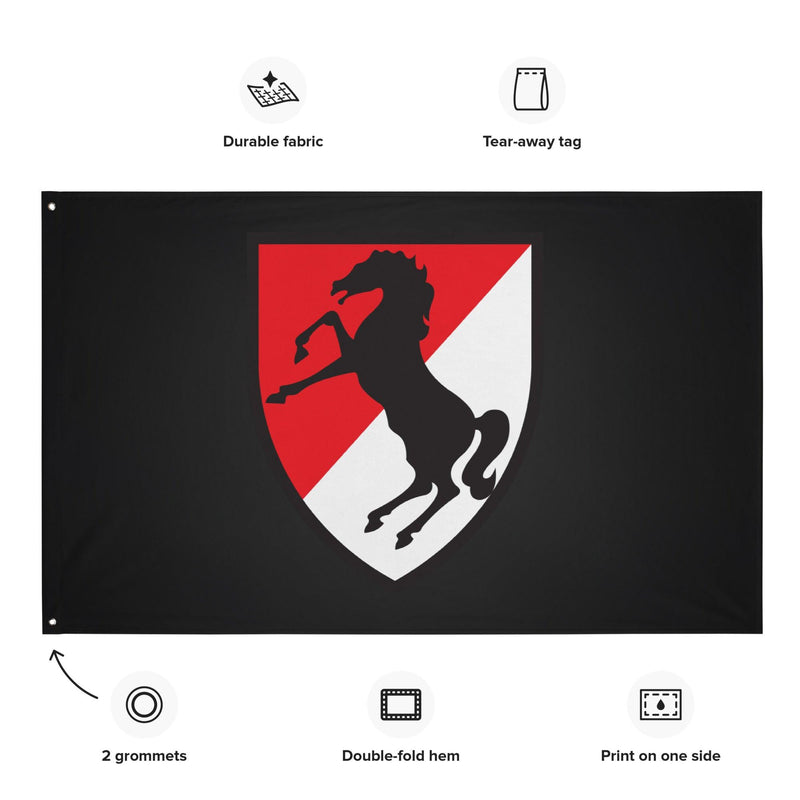 U.S. Army 11th ACR SSI Emblem Black Cavalry Flag