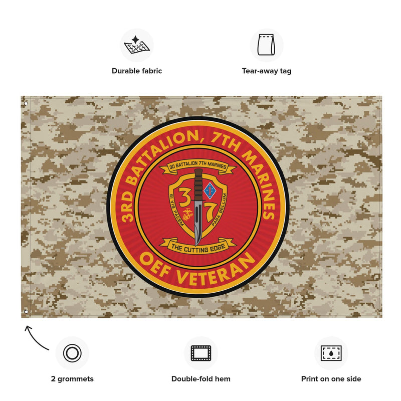 3/7 Marines Operation Enduring Freedom OEF Veteran MARPAT Flag