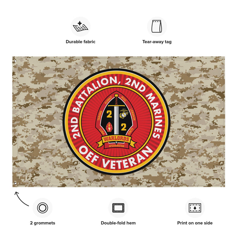 2/2 Marines Operation Enduring Freedom Veteran MARPAT Flag
