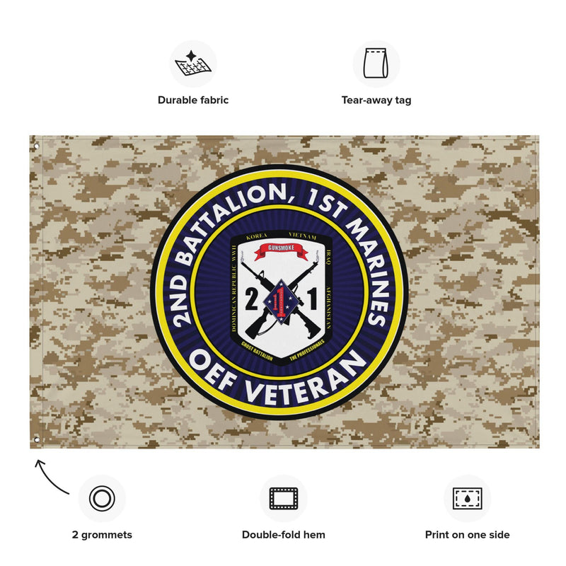 2/1 Marines Operation Enduring Freedom Veteran MARPAT Flag