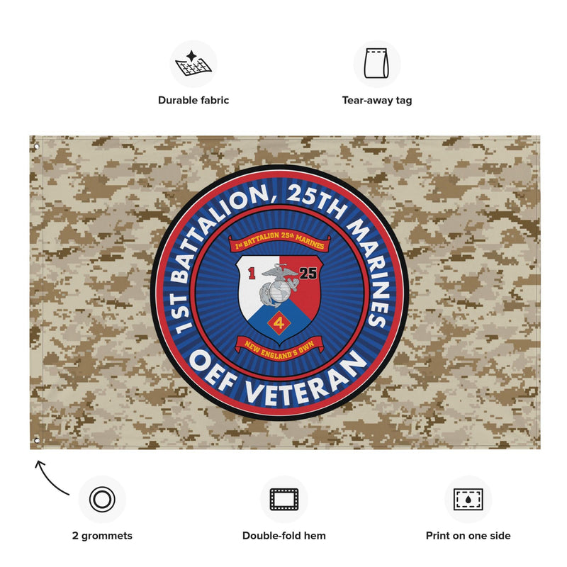 1/25 Marines Operation Enduring Freedom Veteran MARPAT Flag