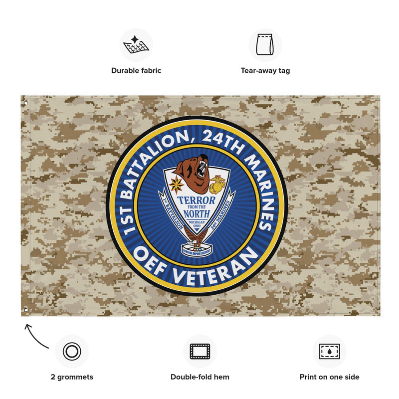 1/24 Marines Operation Enduring Freedom Veteran MARPAT Flag