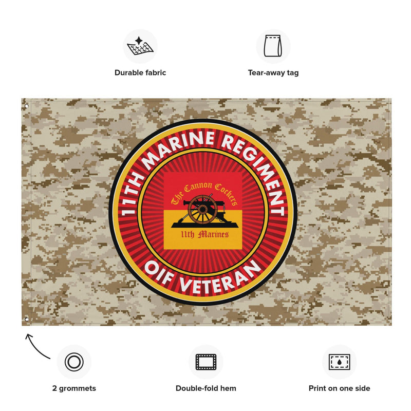 11th Marine Regiment OIF Veteran Emblem MARPAT Flag