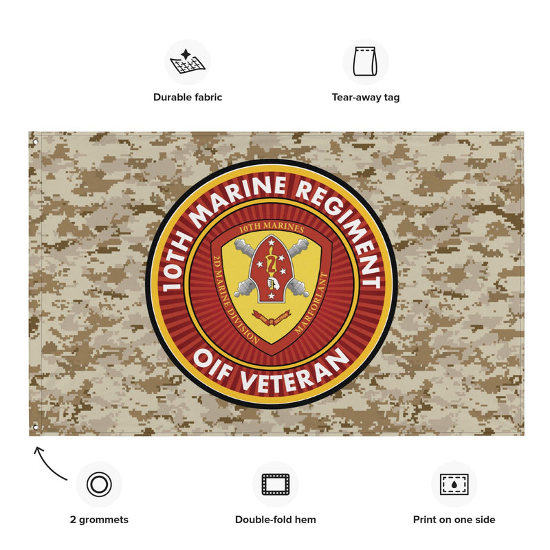 10th Marine Regiment OIF Veteran Emblem MARPAT Flag