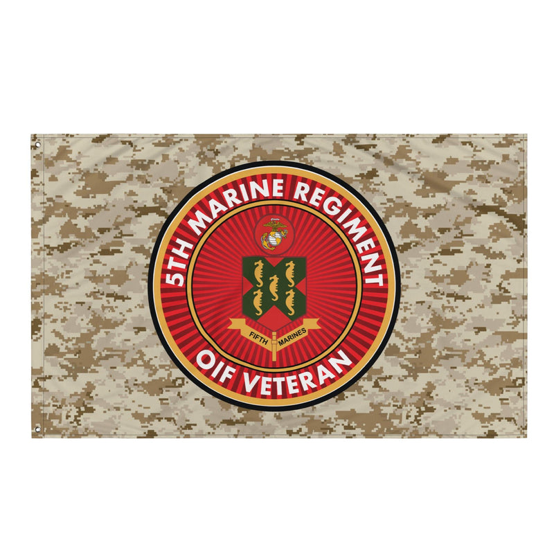 5th Marine Regiment OIF Veteran Emblem MARPAT Flag