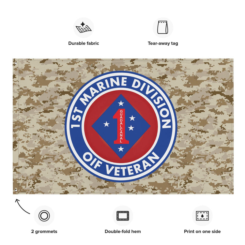 1st Marine Division OIF Veteran Emblem MARPAT Flag