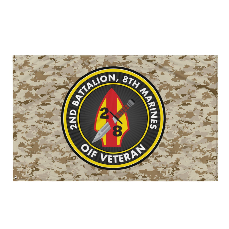 2/8 Marines OIF Veteran Emblem MARPAT Flag