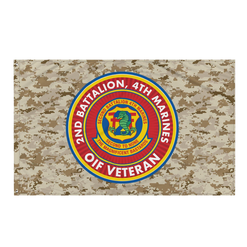 2/4 Marines OIF Veteran Emblem MARPAT Flag