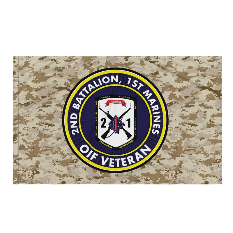 2/1 Marines OIF Veteran Emblem MARPAT Flag
