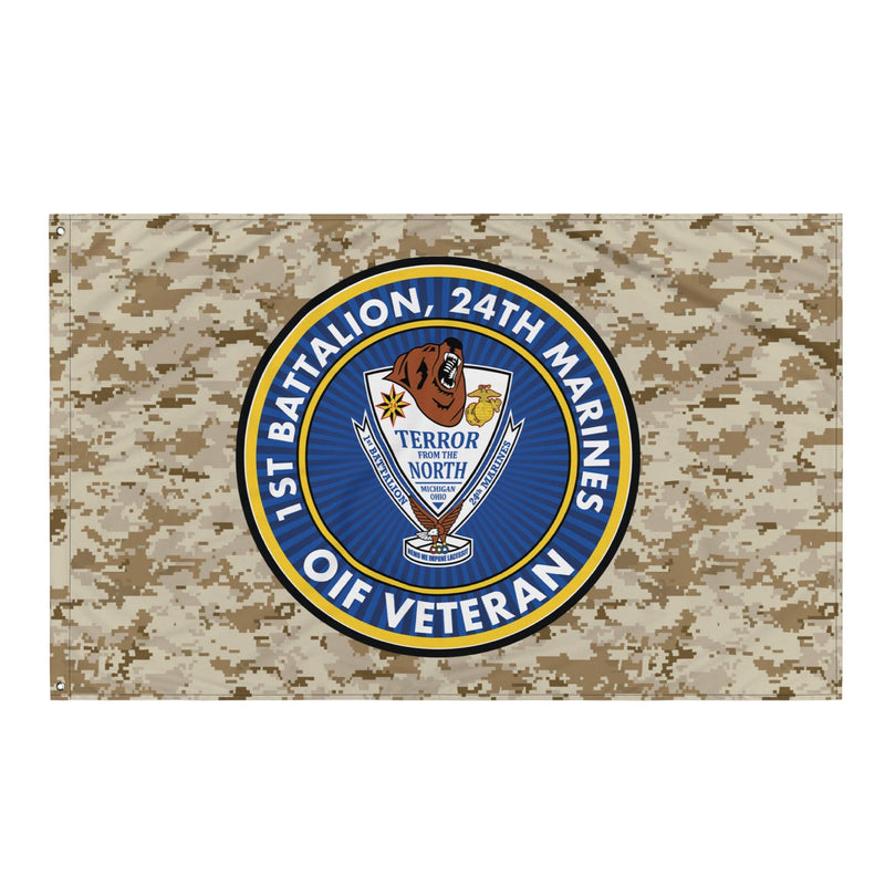 1/24 Marines OIF Veteran Emblem MARPAT Flag