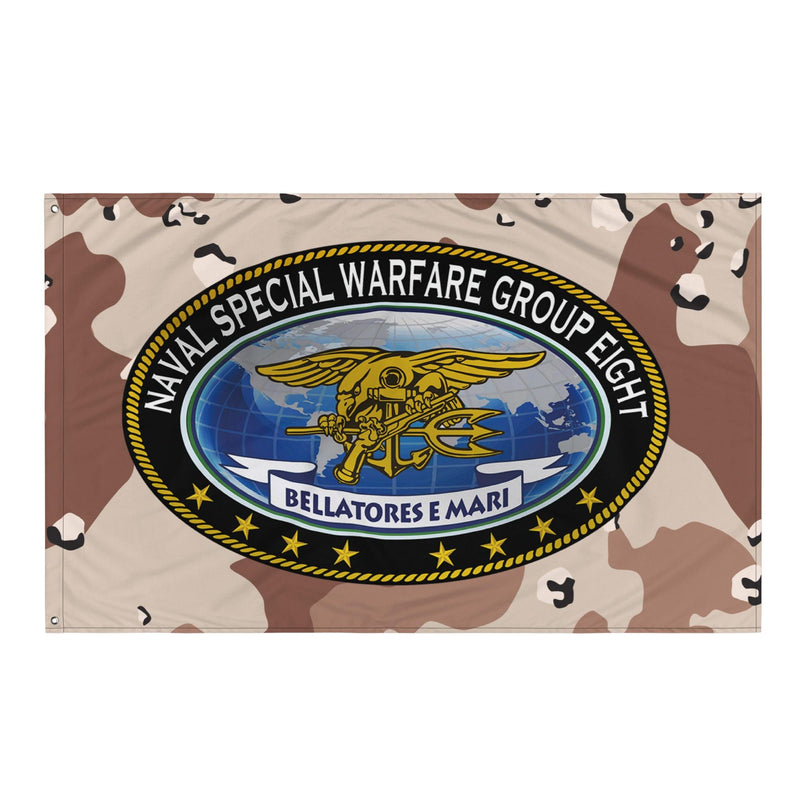 Naval Special Warfare Group 8 (NSWG-8) Chocolate-Chip Camo Flag