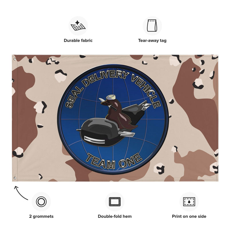 SEAL Delivery Vehicle Team 1 (SDVT-1) Chocolate-Chip Camo Flag