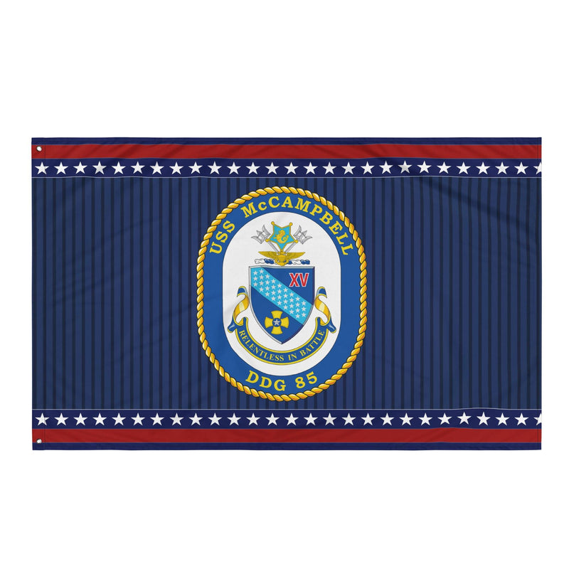 Patriotic USS McCampbell (DDG-85) Ship's Crest Wall Flag