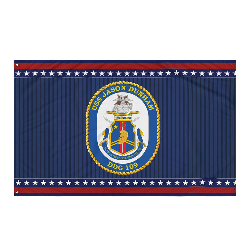 Patriotic USS Jason Dunham (DDG-109) Ship's Crest Wall Flag