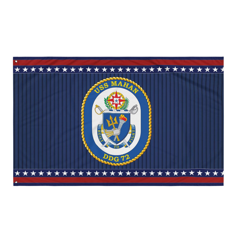 Patriotic USS Mahan (DDG-72) Ship's Crest Wall Flag