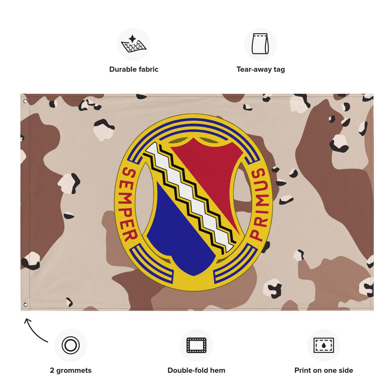 U.S. Army 1st Infantry Regiment Chocolate-Chip Camo Flag