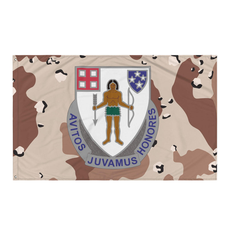 U.S. Army 182nd Infantry Regiment Chocolate-Chip Camo Flag