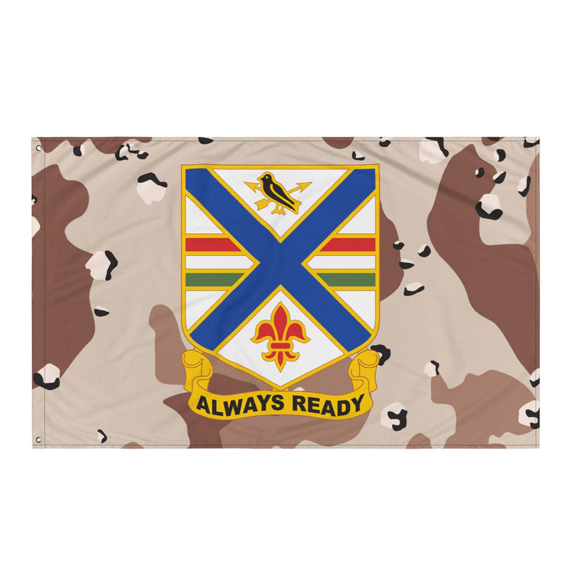 U.S. Army 130th Infantry Regiment Chocolate-Chip Camo Flag