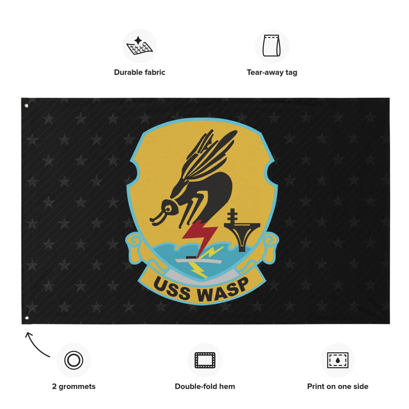 USS Wasp (CV-18) Aircraft Carrier Black Flag