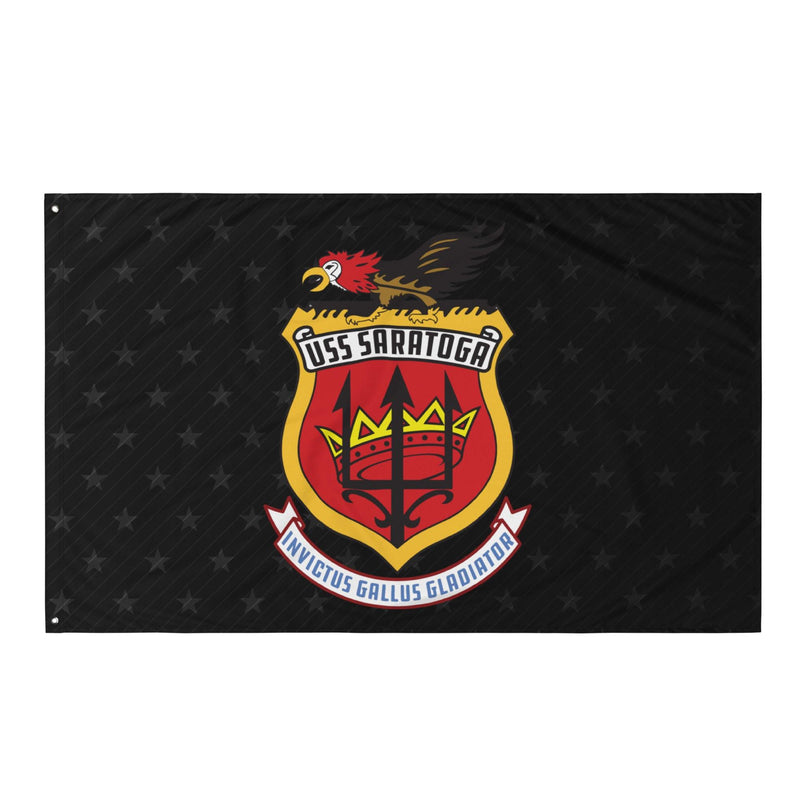 USS Saratoga (CV-60) Aircraft Carrier Black Flag