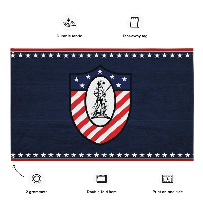 Patriotic USS Ranger (CV-61) Aircraft Carrier Flag