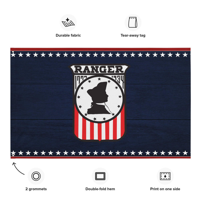 Patriotic USS Ranger (CV-4) Aircraft Carrier Flag