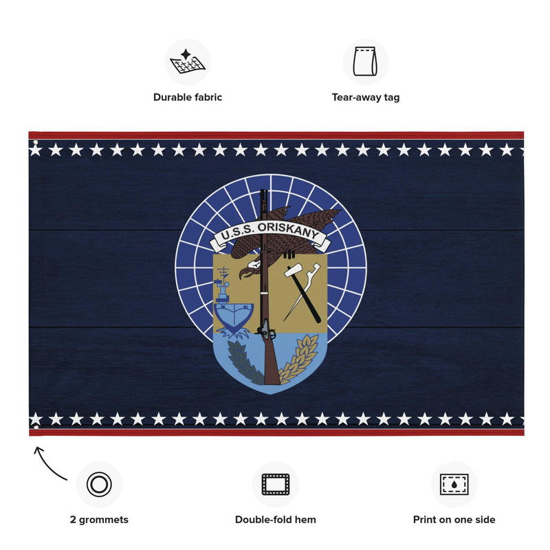 Patriotic USS Oriskany (CV-34) Aircraft Carrier Flag