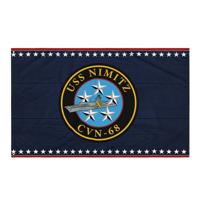 Patriotic USS Nimitz (CVN-68) Aircraft Carrier Flag