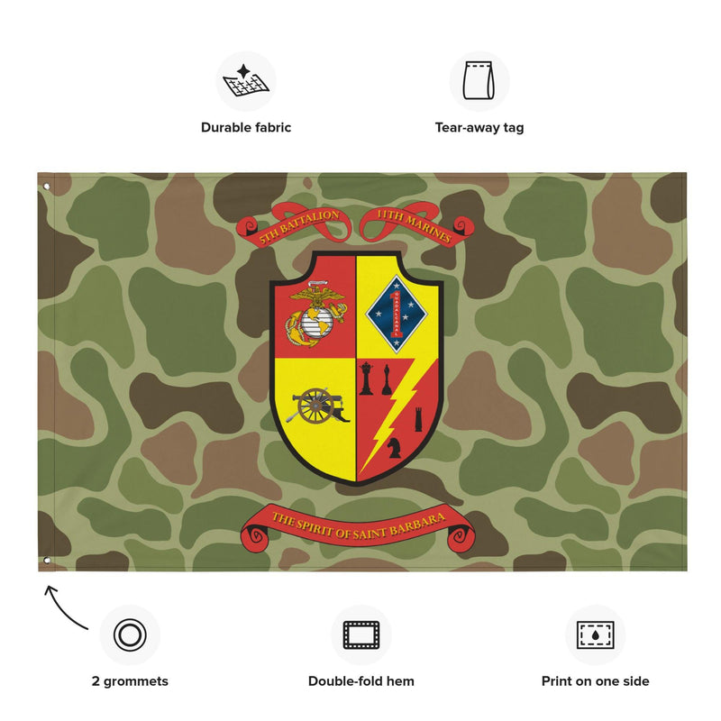5/11 Marines Frogskin Camo USMC Flag