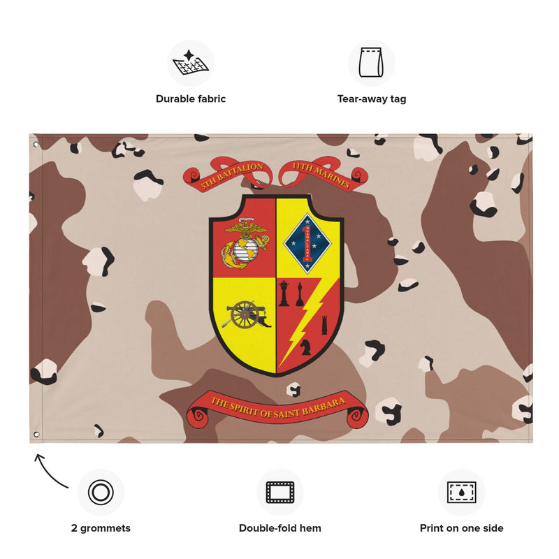 5/11 Marines Chocolate-Chip Camo USMC Flag