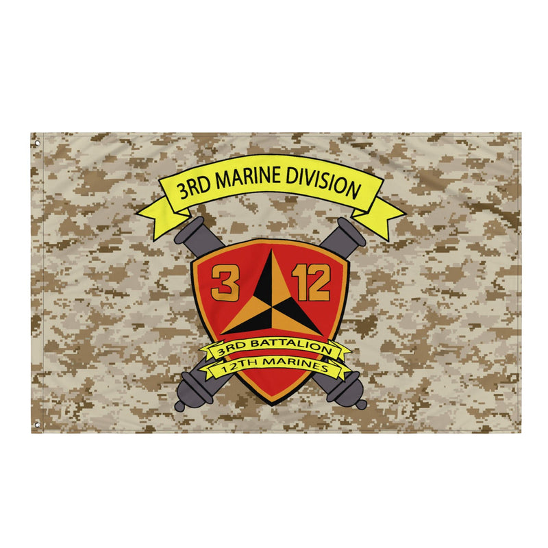 3/12 Marines MARPAT Camo USMC Flag