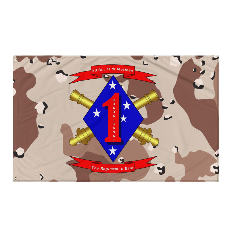 2/11 Marines Chocolate-Chip Camo USMC Flag
