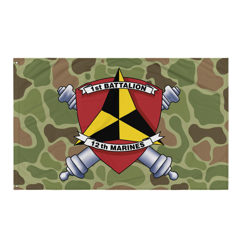 1/12 Marines Unit Emblem Frogskin Camo Flag