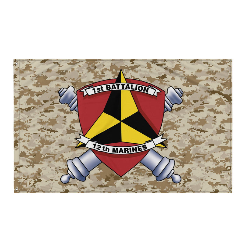 1/12 Marines Unit Emblem MARPAT Camo Flag