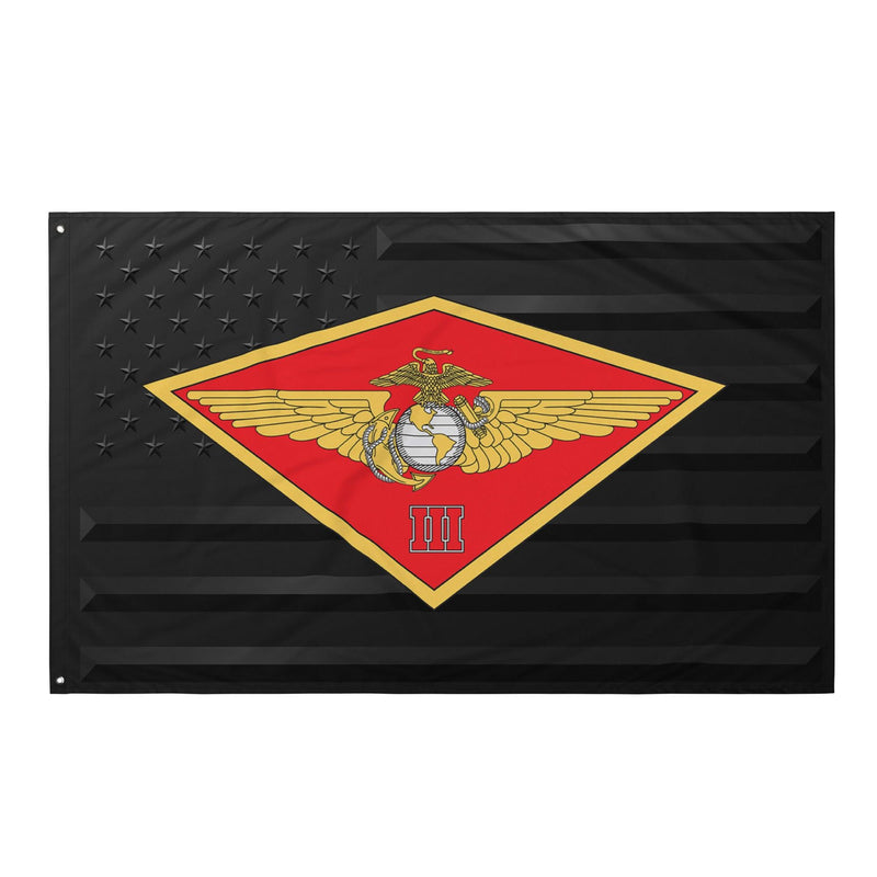 3rd Marine Aircraft Wing (3rd MAW) Black American Flag