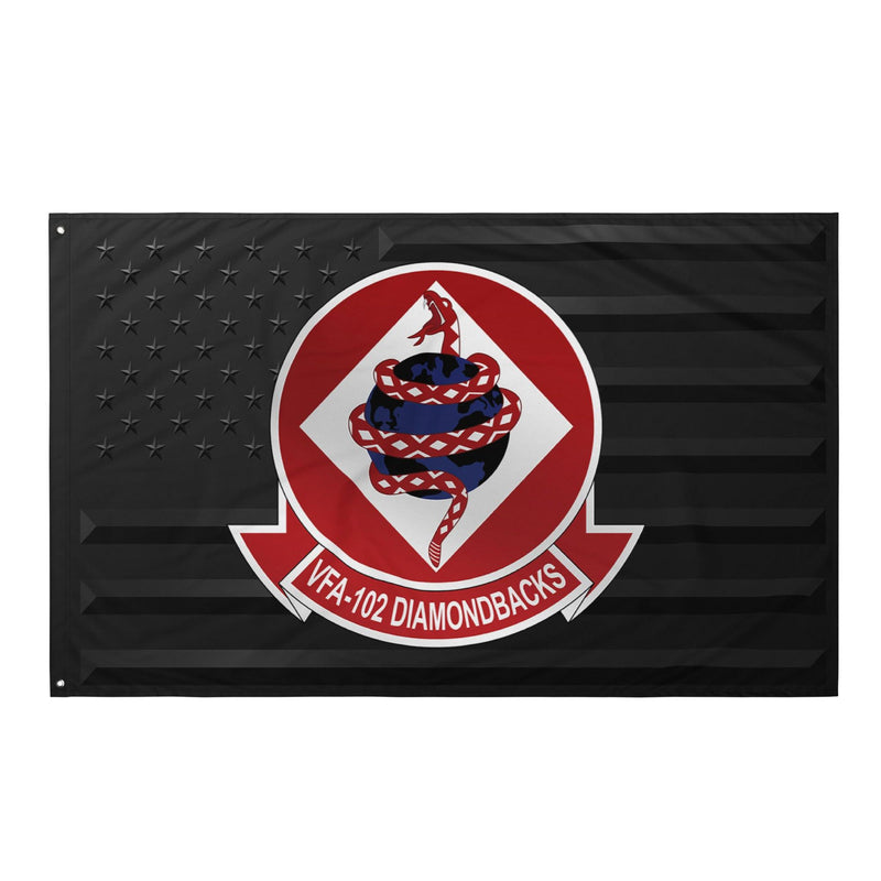 U.S. Navy Strike Fighter Squadron 102 (VFA-102) Black American Flag